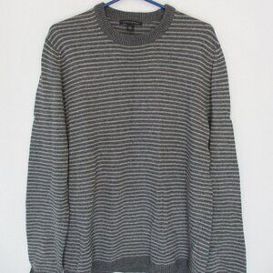 Banana Republic Gray Striped Crewneck Sweater